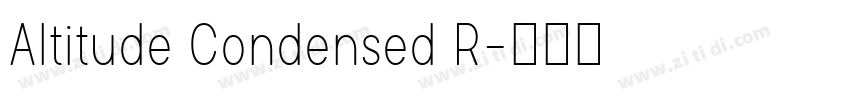 Altitude Condensed R字体转换